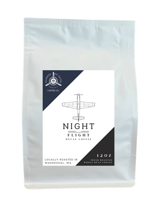 Flights of Faith Night Flight, decaf coffee