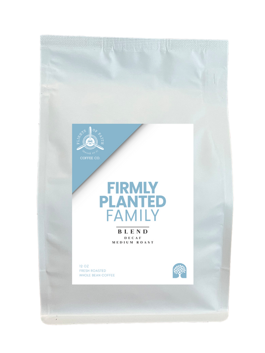 Firmly Planted - Flights of Faith Night Flight, decaf coffee